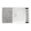 white single basin undermount kitchen sink Ruvati Kitchen Sink Arctic White