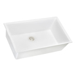 drop in single bowl stainless steel sink Ruvati Kitchen Sink Arctic White