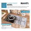 drop single Ruvati Kitchen Sink Single Bowl Sinks Stainless Steel