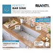 single basin stainless steel undermount sink Ruvati Kitchen Sink Single Bowl Sinks Stainless Steel