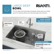 single bowl white undermount sink Ruvati Kitchen Sink Stainless Steel