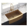 30 inch fireclay sink Ruvati Kitchen Sink Brass Tone Matte Gold