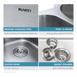 stainless steel undermount sink for 30 cabinet Ruvati Bar Sink Stainless Steel