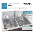 double sink uses Ruvati Kitchen Sink Double Bowl Sinks Stainless Steel