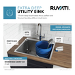 low utility sink Ruvati Laundry Sink Stainless Steel