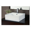 vanity unit with counter top basin Ryvyr Sink Bathroom Vanity Sinks White Modern / Contemporary