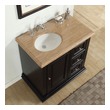 washroom basin cabinet Silkroad Exclusive Bathroom Vanity Dark Espresso Traditional