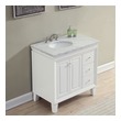 white wood vanity unit Silkroad Exclusive Bathroom Vanity White Traditional