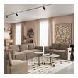 pink accent chairs for living room Tov Furniture Sectionals Taupe