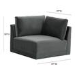 chaise lounge chair with arms Tov Furniture Sectionals Charcoal