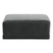 leather and fabric ottoman Tov Furniture Benches & Ottomans Charcoal