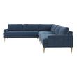 farah grey velvet sofa Tov Furniture Sectionals Blue