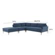small gray leather sectional Tov Furniture Sectionals Blue