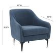 blue leather lounge chair Tov Furniture Sectionals Blue