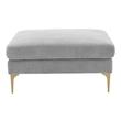 gray tufted bench Tov Furniture Ottomans Grey