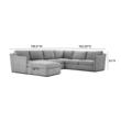 sofa with chaise storage and bed Tov Furniture Sectionals Grey