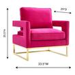 white club chair Tov Furniture Accent Chairs Chairs Pink