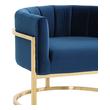 slipper accent chair Tov Furniture Accent Chairs Chairs Navy