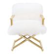modern leather lounge chair Tov Furniture Accent Chairs White