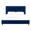 full size headboard and frame with storage Tov Furniture Beds Navy