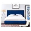 full size headboard and frame with storage Tov Furniture Beds Navy