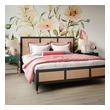 queen bed frame with headboard wood Tov Furniture Beds Black