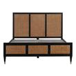 queen bed frame with headboard wood Tov Furniture Beds Black