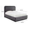 queen size upholstered bed with storage Tov Furniture Beds Dark Grey