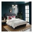 queen size upholstered bed with storage Tov Furniture Beds Dark Grey