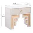 tall and narrow bedside table Tov Furniture Nightstands Cream