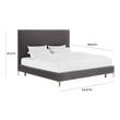 fabric queen bed frame with storage Tov Furniture Beds Beds Grey
