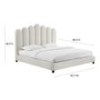 full double white platform bed Tov Furniture Beds Cream