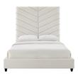 king bed frame with headboard with storage Tov Furniture Beds Cream