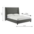 black king size platform bed Tov Furniture Beds Grey