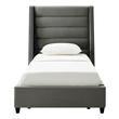 modern king bed with storage Tov Furniture Beds Grey