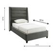 modern king bed with storage Tov Furniture Beds Grey