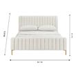 modern bed base Tov Furniture Beds Cream