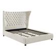 metal king bed frame platform Tov Furniture Beds Cream