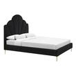 queen size upholstered bed with storage Tov Furniture Beds Black