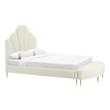 king single bed frame with drawers Tov Furniture Beds Cream
