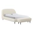 fabric twin bed Tov Furniture Beds Cream