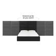 queen size bed with drawers Tov Furniture Beds Black