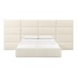 dark wood twin bed Tov Furniture Beds Cream