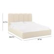 cream full bed frame Tov Furniture Beds Cream