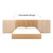 king bed frame wood platform Tov Furniture Beds Honey