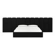 queen bed frame walnut Tov Furniture Beds Black