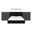 gray king bed frame Tov Furniture Beds Black