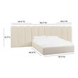 white platform bed frame queen Tov Furniture Beds Cream