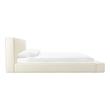 queen bed frame with storage and headboard Tov Furniture Beds Cream