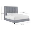 king white upholstered bed Tov Furniture Beds Beds Grey